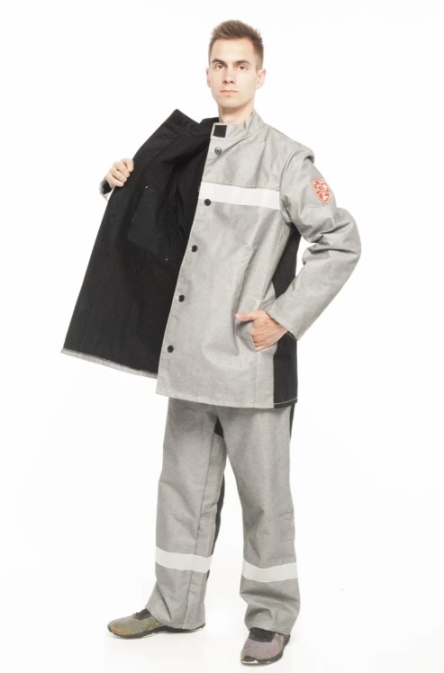 Костюм сварщика «ЦЕРБЕР» комбинированный (хлопок + арамид /панокс с силиконовым покрытием)