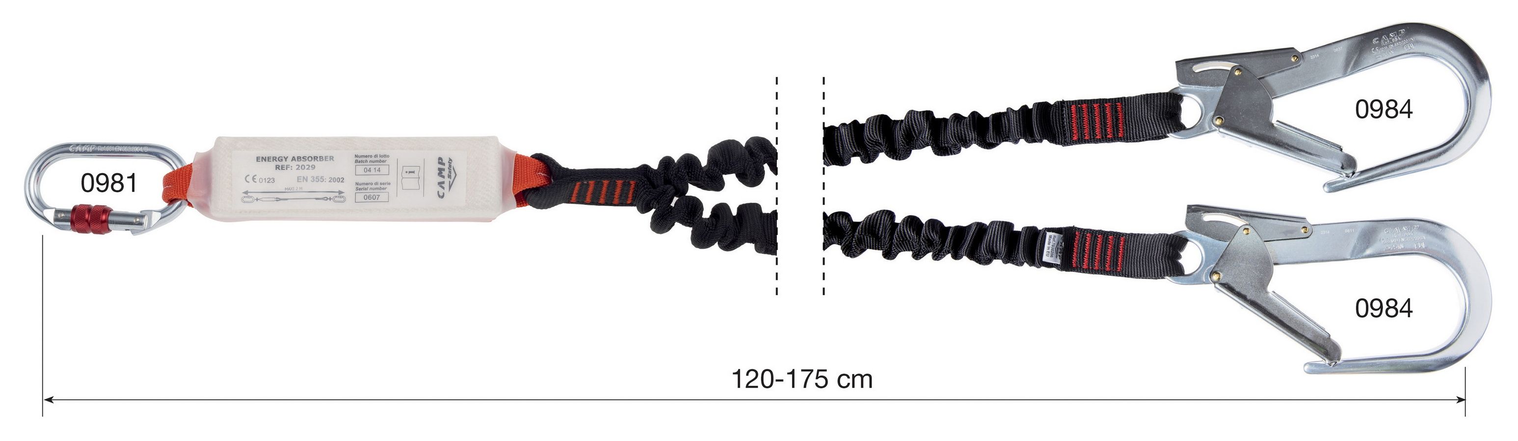 Строп страховочный «SHOCK ABSORBER REWIND DOUBLE» двойной 