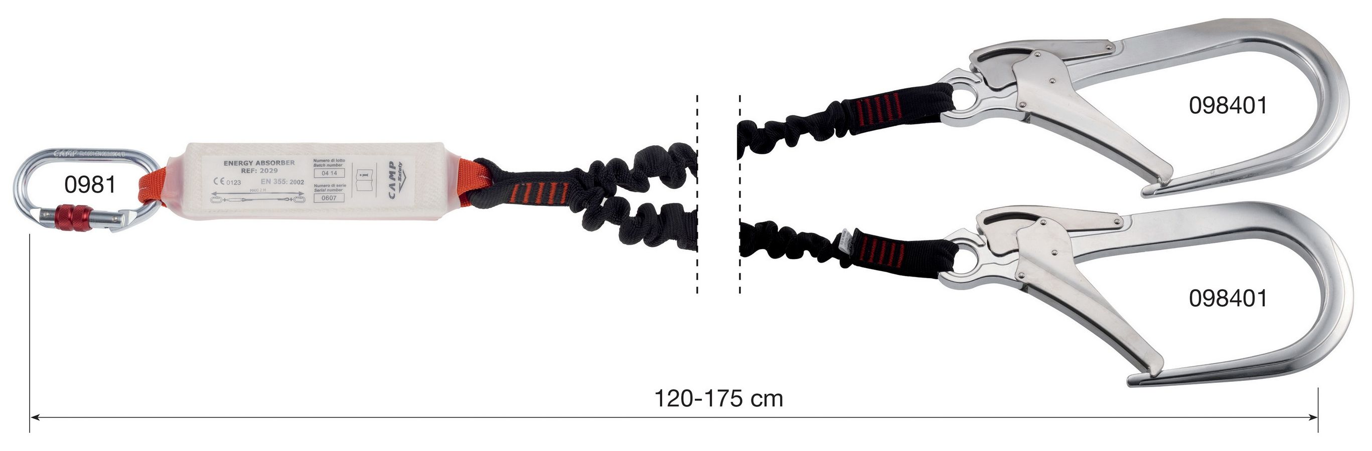 Строп страховочный «SHOCK ABSORBER REWIND DOUBLE» двойной 