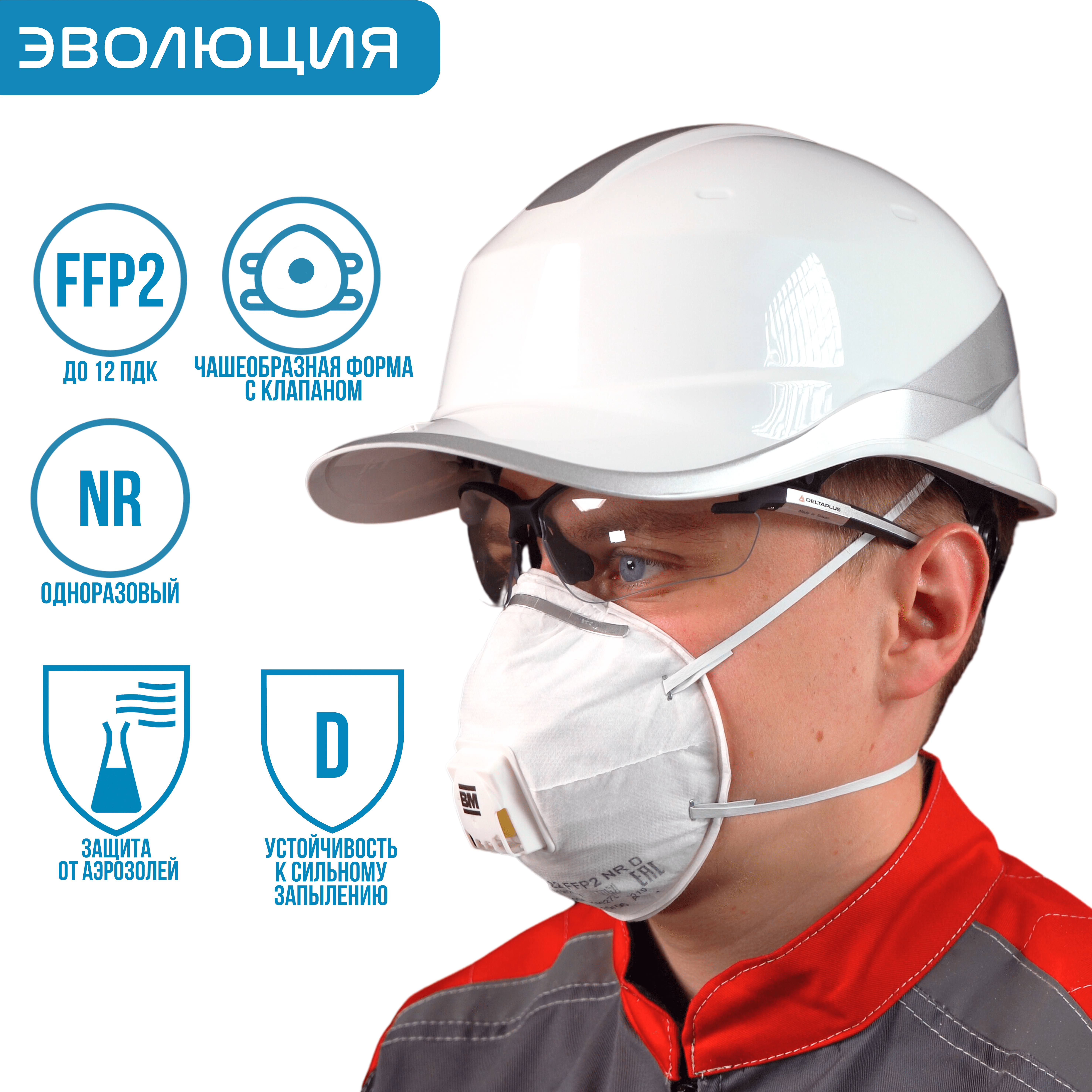  Респиратор «ВМ 8122» (FFP2, с клапаном)