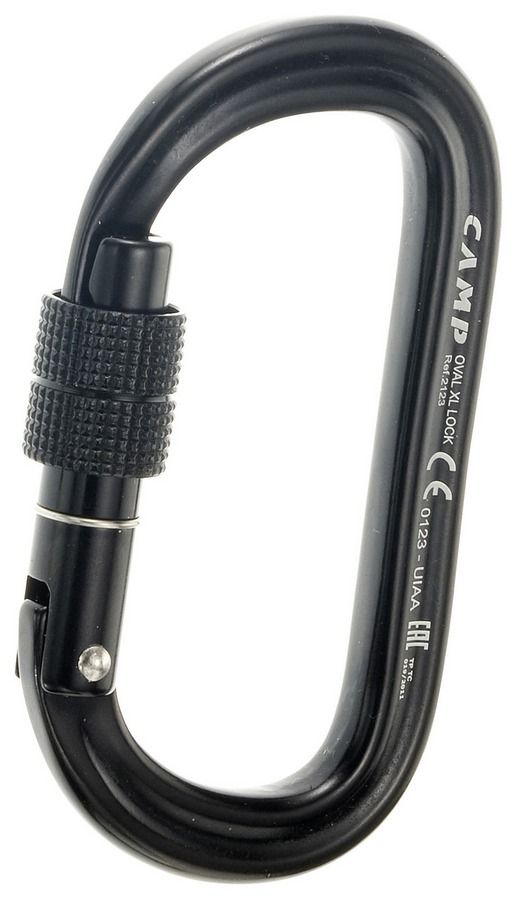Карабин OVAL XL LOCK BLACK с винтовой муфтой