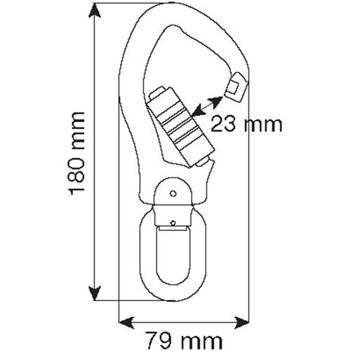Карабин SWIVEL ALU HOOK 3LOCK
