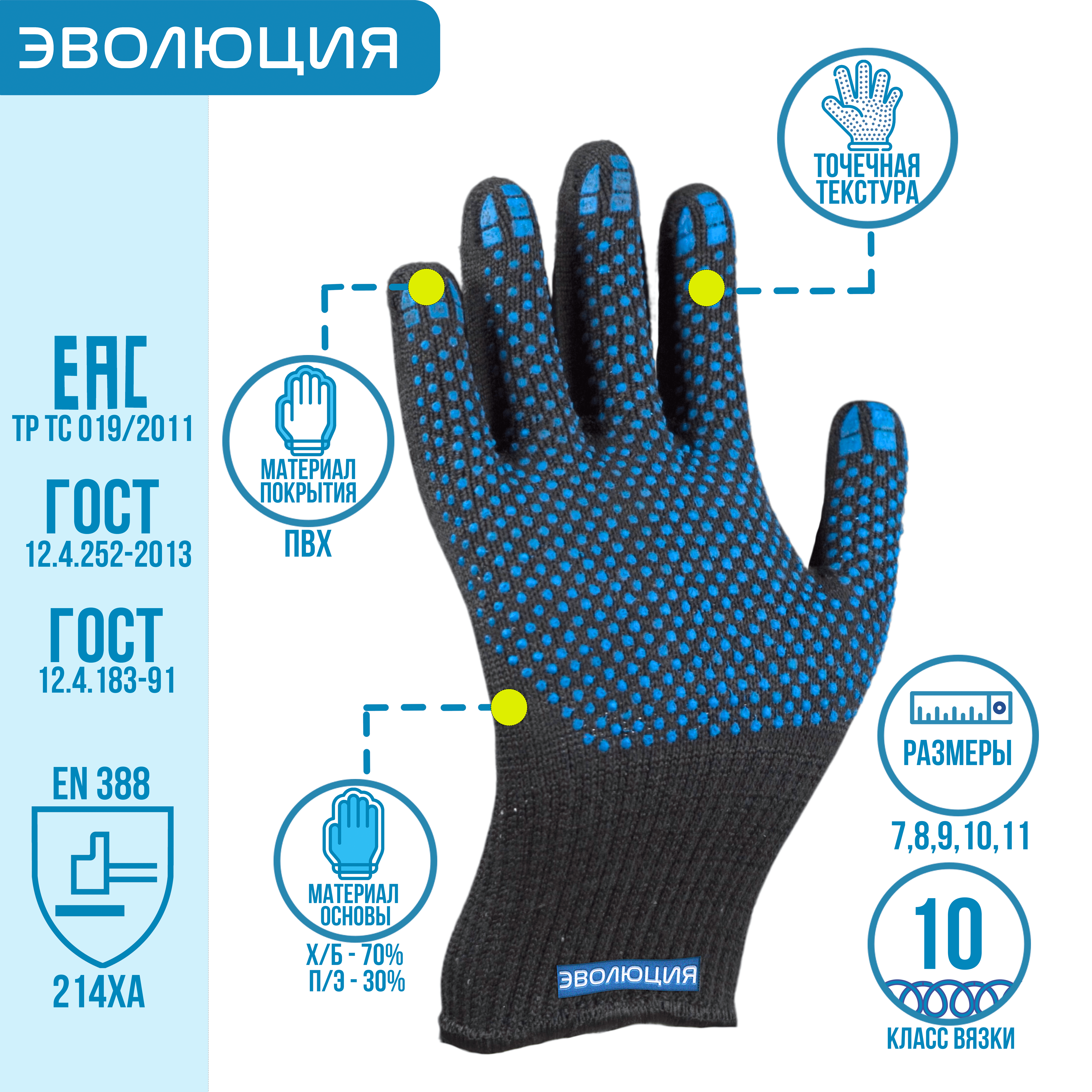 Перчатки трикотажные «EVOSafety 05»