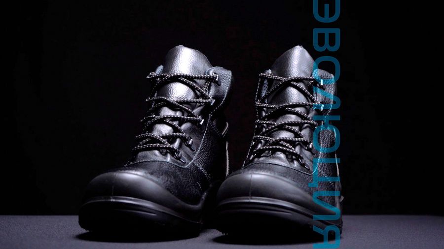 Ботинки рабочие «С22» (кожа, ПУ-Нитрил)