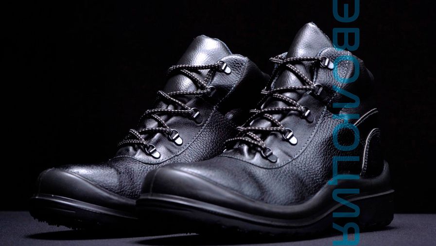 Ботинки рабочие «С22» (кожа, ПУ-Нитрил)