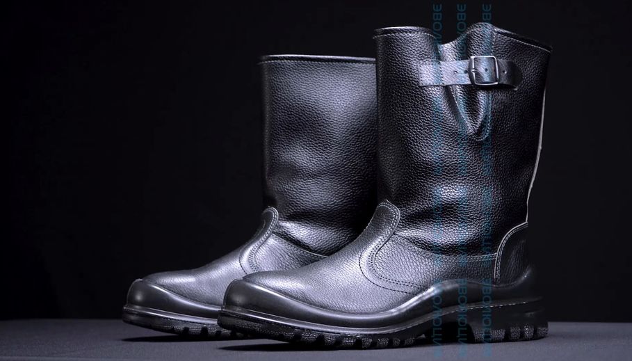 Сапоги утепленные «С35» (кожа, натуральный мех, ПУ-Нитрил)