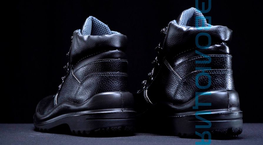 Ботинки рабочие «С22» (кожа, ПУ-Нитрил)