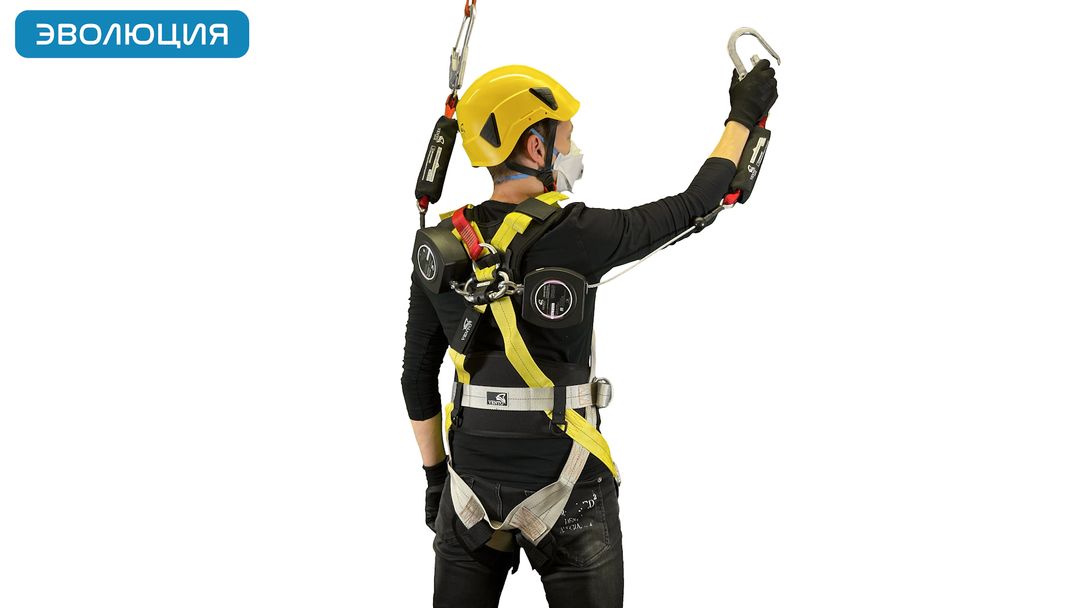 Двойное блокирующее устройство «НВ-02 трос», 2 м, карабин 55 мм