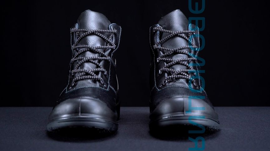 Ботинки рабочие «С22» (кожа, ПУ-Нитрил)