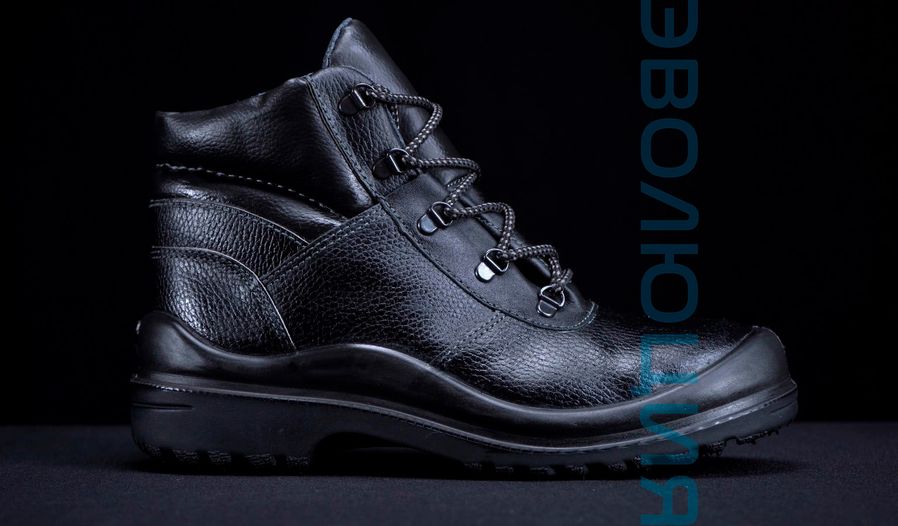 Ботинки рабочие «С22» (кожа, ПУ-Нитрил)