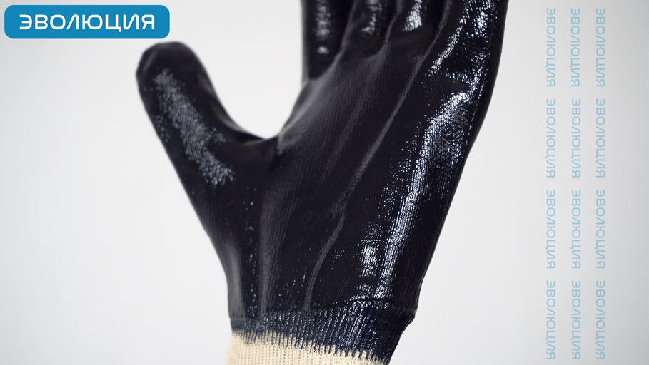 Перчатки «ULT420» с полным нитриловым покрытием (резинка, МБС)