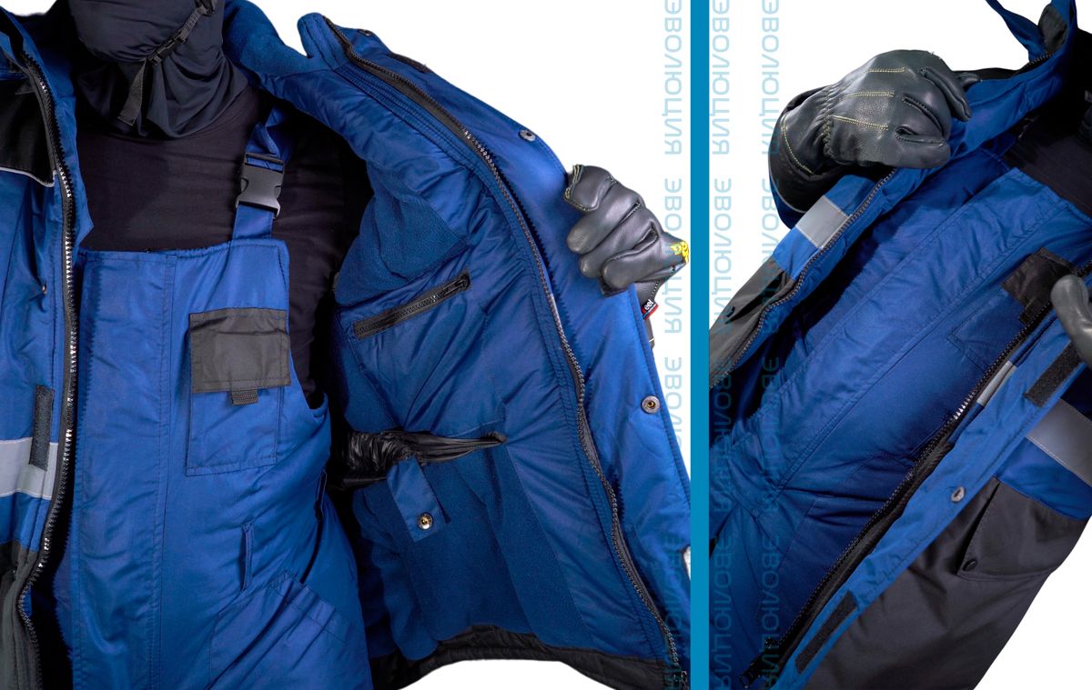 Костюм утепленный «Север-3» с флисом, куртка, полукомбинезон