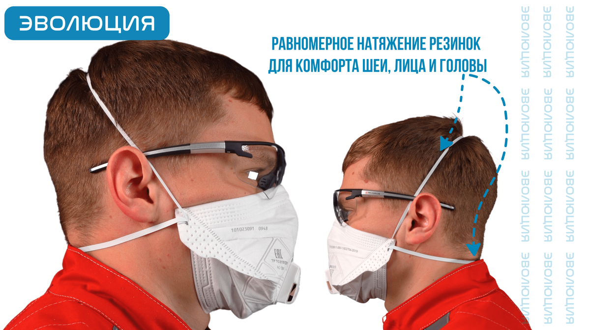 Респиратор «ВМ 9161» (FFP1, с клапаном)