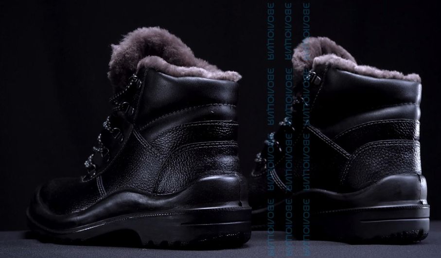 Ботинки «С22» утепленные для ИТР (кожа, натуральный мех, ПУ-ТПУ)