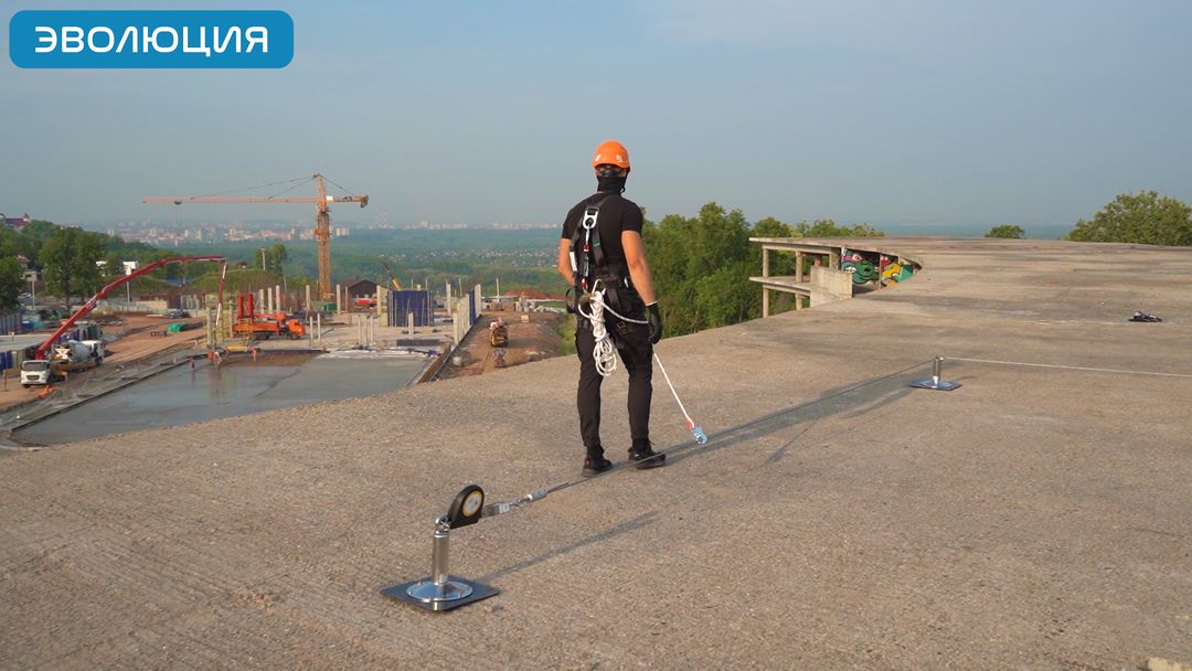 Зажим на гибкой анкерной линии