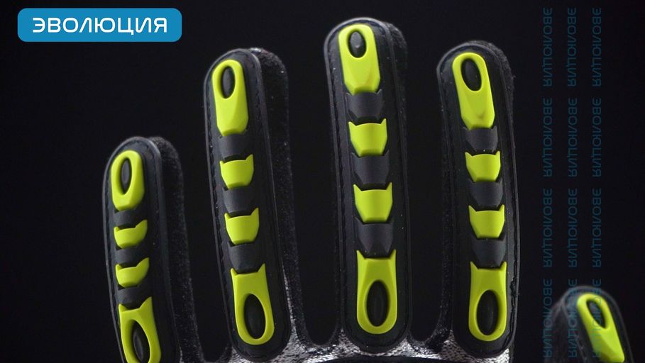 Перчатки противопорезные «Excavator» с нитриловым покрытием и противоударными вставками