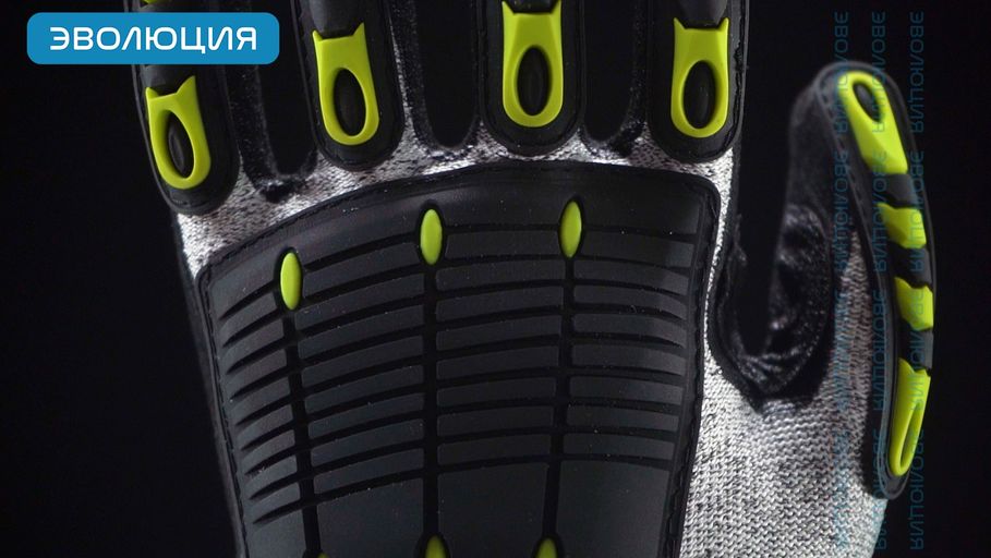 Перчатки противопорезные «Excavator» с нитриловым покрытием и противоударными вставками