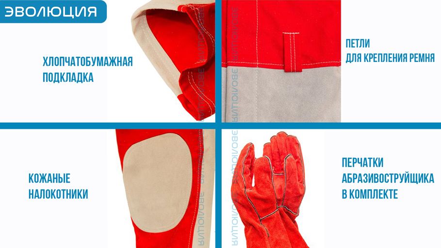 Комбинезон пескоструйщика «Проф» с перчатками