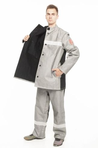 Костюм сварщика «ЦЕРБЕР» комбинированный (хлопок + арамид /панокс с силиконовым покрытием)